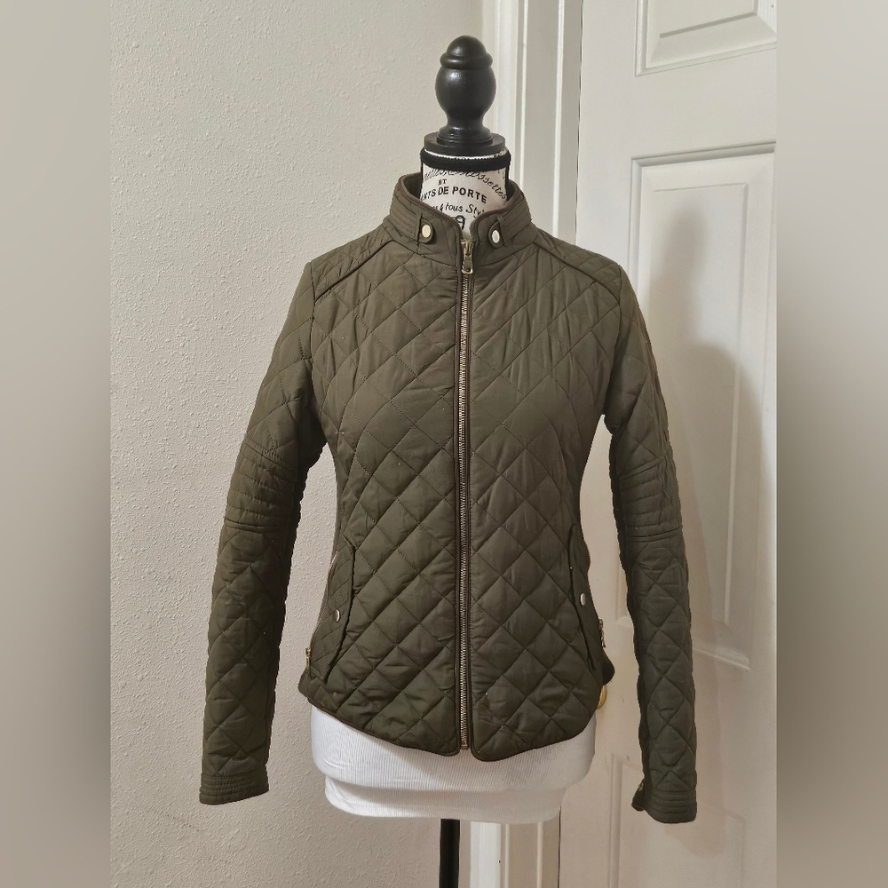 Olive Quilted Women's Jacket